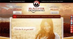Desktop Screenshot of mcallisterortho.com