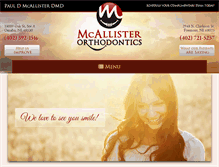 Tablet Screenshot of mcallisterortho.com